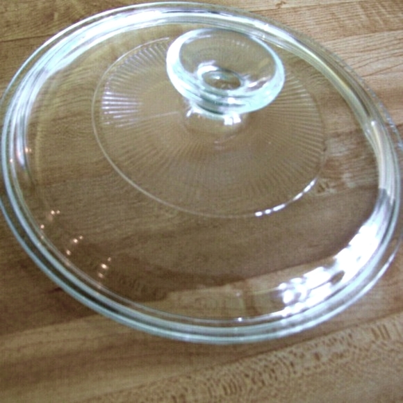 Pyrex G5C Glass Replacement Lid Round Ribbed Light Blue Tint - Lid Only - Picture 3 of 3
